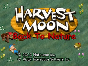 Harvest Moon - Back to Nature (US) screen shot title